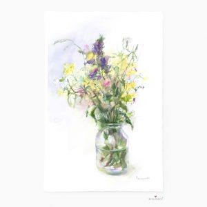 букет цветов акварель
