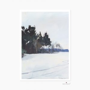 Зимние прогулки вдохновляют гуашь картина художник Милославская Miloslavskaya