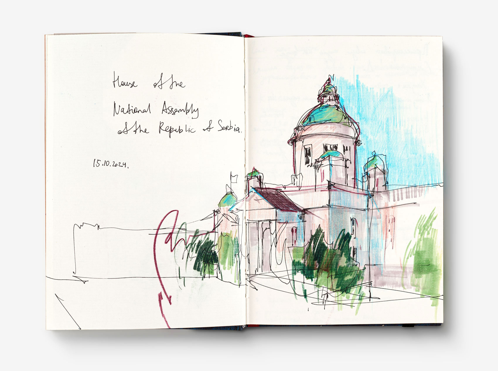 настроение белграда в скетчбуках - вдохновения и рисования